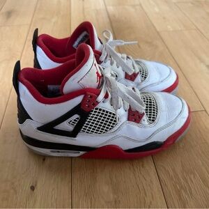 White and Red Jordan 4